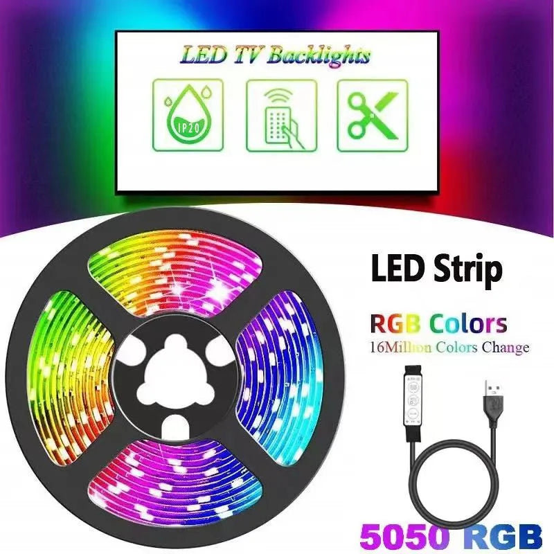 LED Strip Light - Perfect For Behind TV, Bed, PC - Multicolour